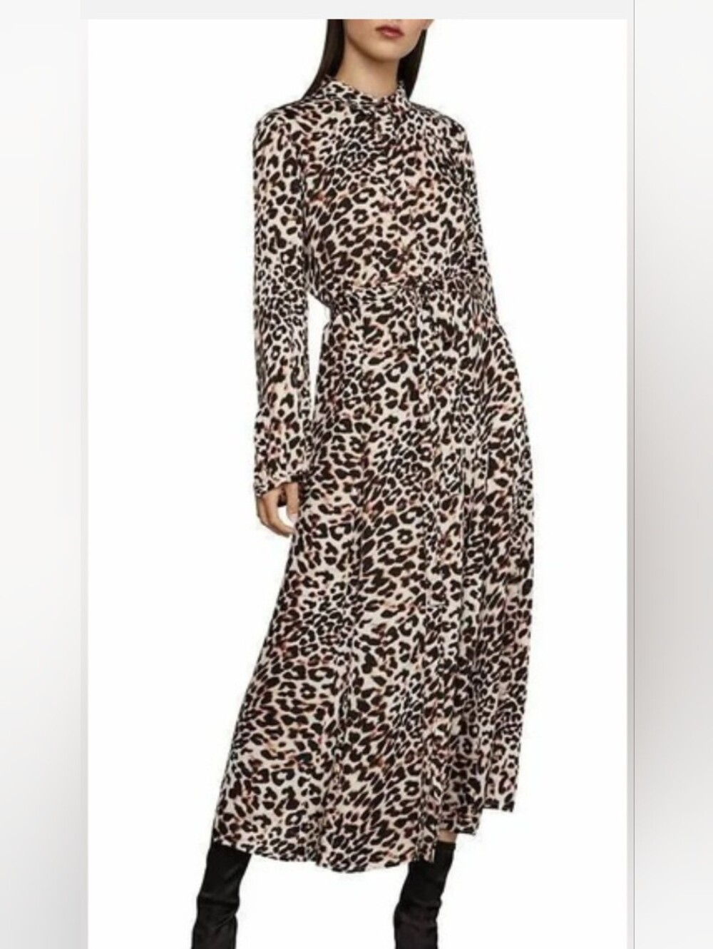 BCBG Maxazria Leopard Print Maxi Dress